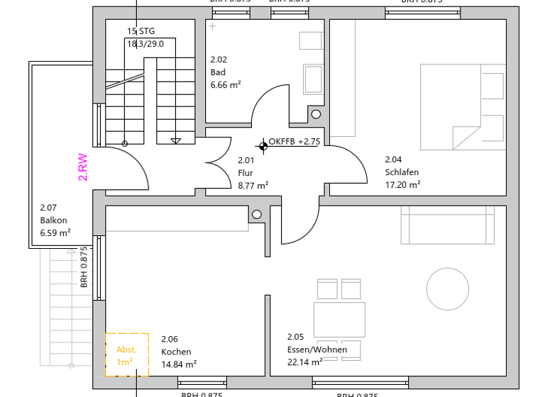 Wohnung zur Miete 660 € 2 Zimmer 70 m² Geschoss 1/3 frei ab sofort Großmaischeid 56276