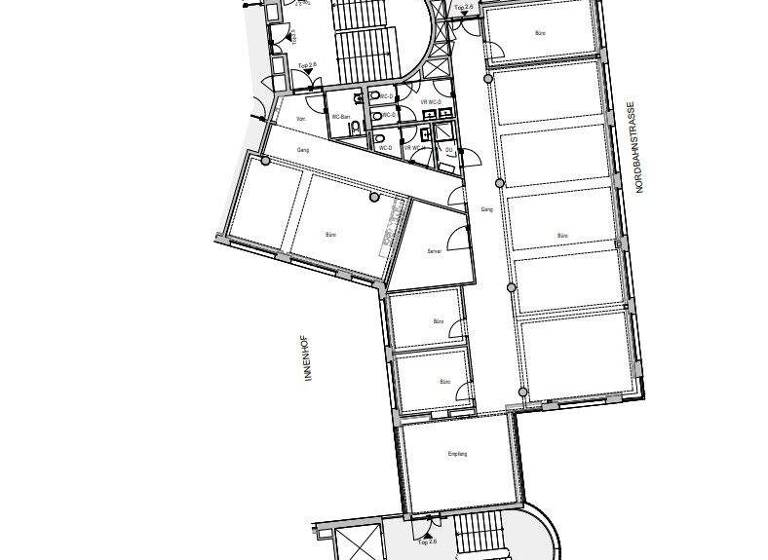 Bürofläche zur Miete 13 € 5 Zimmer 265,1 m² Bürofläche Nordbahnstraße 36 Wien 1020