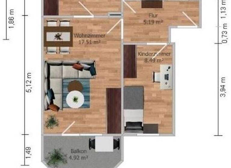 Wohnung zur Miete 375 € 3 Zimmer 57,7 m² 3. Geschoss Artur-Becker-Ring 13 Trattendorf Spremberg 03130