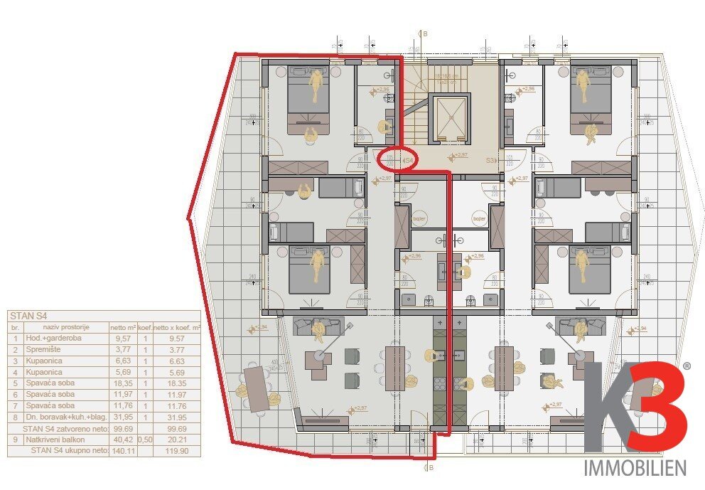 Wohnung zum Kauf 599.500 € 3 Zimmer 140,1 m²<br/>Wohnfläche 1.<br/>Geschoss Medulin 52203