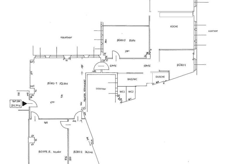 Büro zur Miete 22 € 6 Zimmer 221,7 m² Bürofläche Trattnerhof 2 Wien 1010
