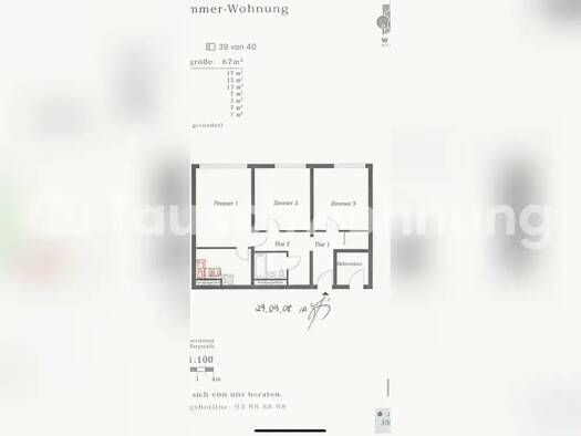 Wohnung zur Miete Tauschwohnung 630 € 3 Zimmer 67 m² 9. Geschoss Marzahn Berlin 12685