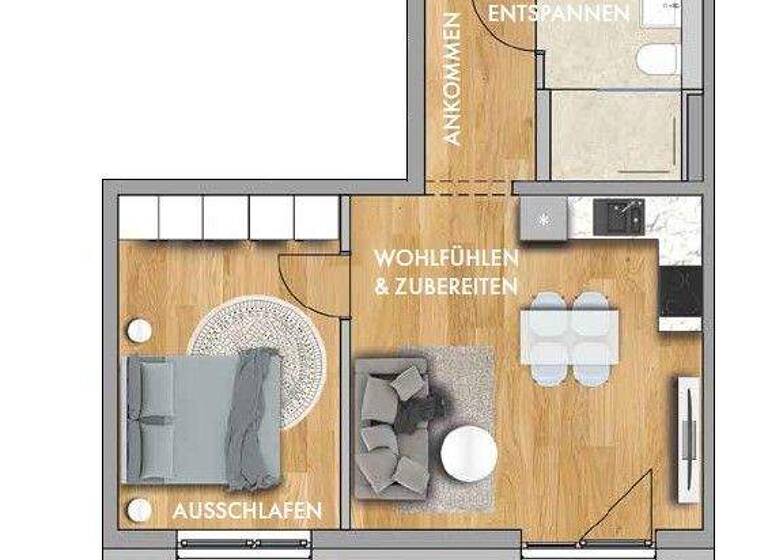 Wohnung zur Miete - Erstbezug 887 € 2 Zimmer 52,2 m² EG frei ab 01.06.2026 Am Poseidon 8 Markkleeberg Leipzig 04416