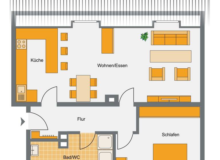 Wohnung zum Kauf 139.900 € 2 Zimmer 59,2 m²<br/>Wohnfläche 4.<br/>Geschoss Neunkirchen Neunkirchen am Sand 91233