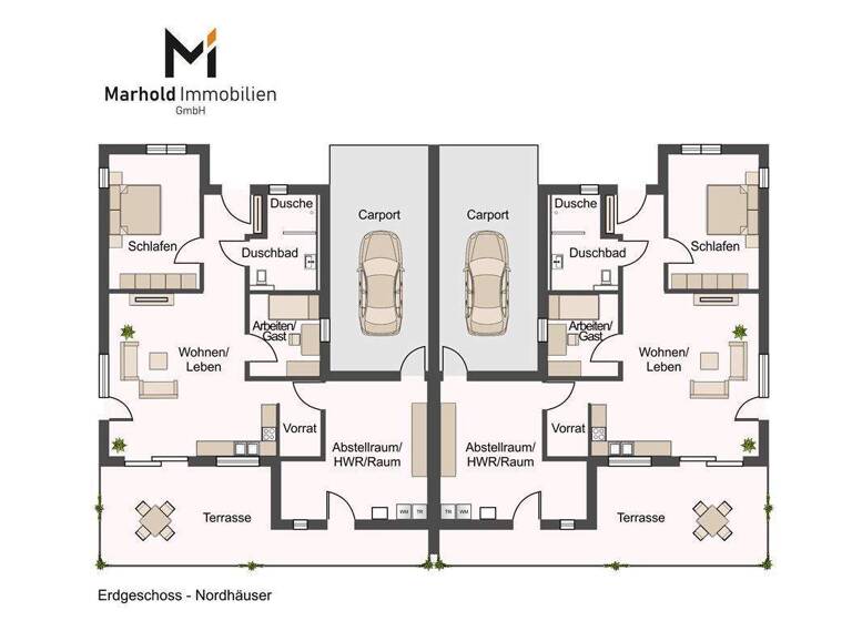 Doppelhaushälfte zum Kauf - Erstbezug 3 Zimmer 245,6 m² 365 m² Grundstück Steyerberg 31595