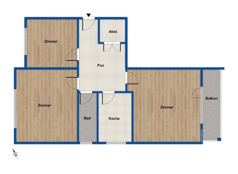 Wohnung zum Kauf 380.000 € 3 Zimmer 82 m² 1. Geschoss Lankwitz Berlin 12247