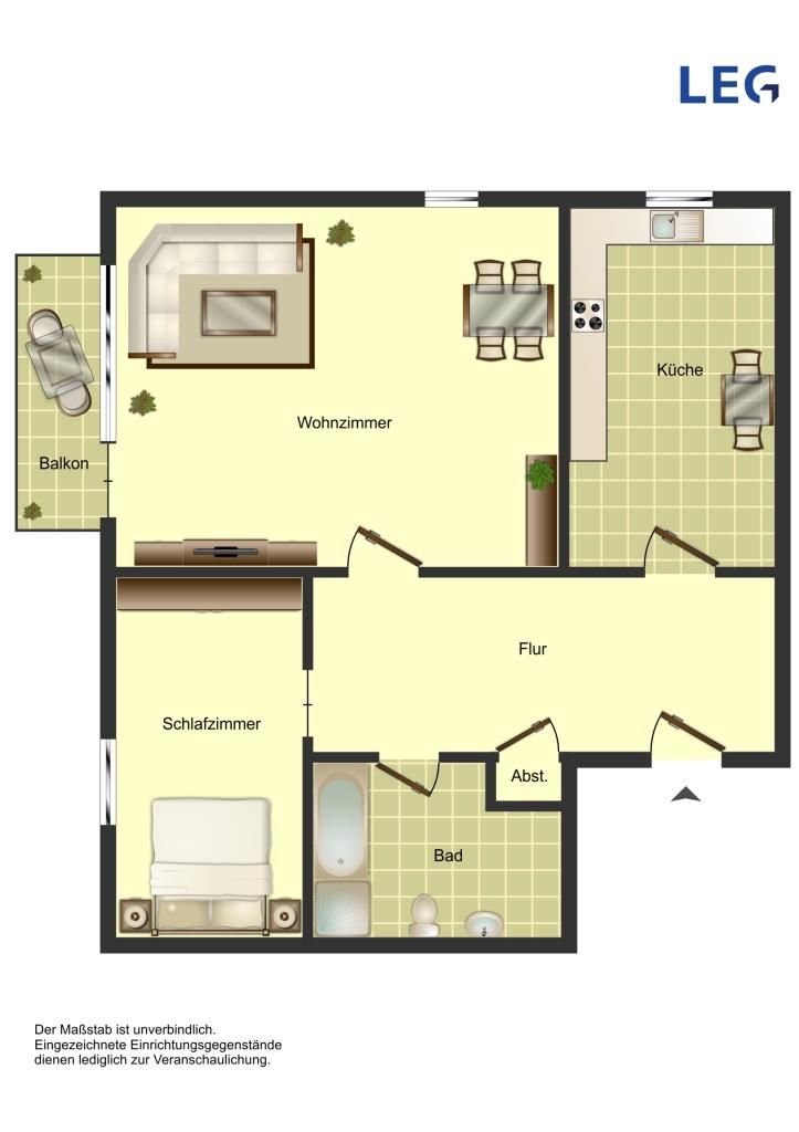 Wohnung zur Miete 409 € 2 Zimmer 60 m²<br/>Wohnfläche 6.<br/>Geschoss 16.11.2024<br/>Verfügbarkeit Veistraße 82 Statistischer Bezirk 73 Hamm 59073