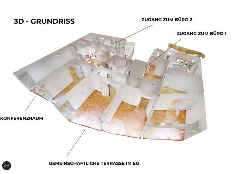 Bürofläche zur Miete provisionsfrei 2.862 € 9 Zimmer 212 m² Bürofläche Beyerstraße 8 Nauener Vorstadt Potsdam 14469
