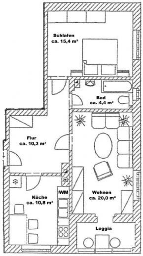 Wohnung zum Kauf als Kapitalanlage geeignet 180.000 € 2 Zimmer 60,5 m²<br/>Wohnfläche Timaeusstraße 4 Äußere Neustadt (Timäusstr.) Dresden 01099