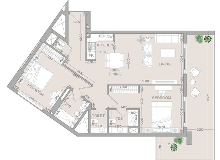 Wohnung zum Kauf provisionsfrei 411.390 € 3 Zimmer 116,3 m² Dubai 00000