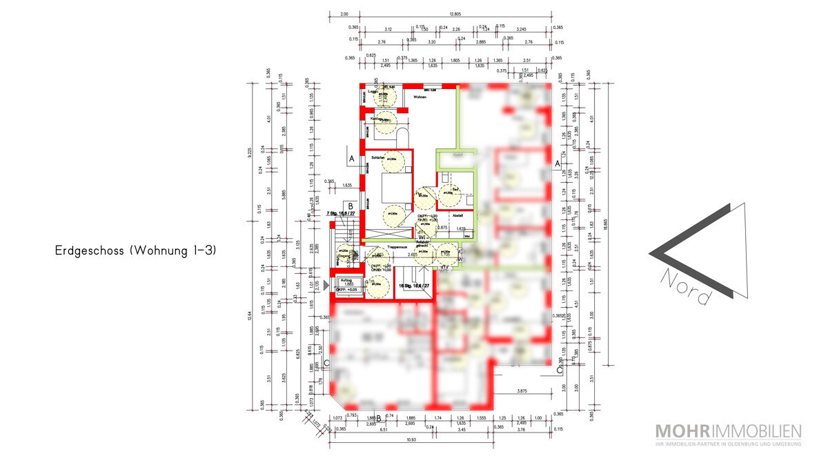 Penthouse zum Kauf 379.000 € 2 Zimmer 59,2 m²<br/>Wohnfläche Bürgeresch Oldenburg / Donnerschwee 26123