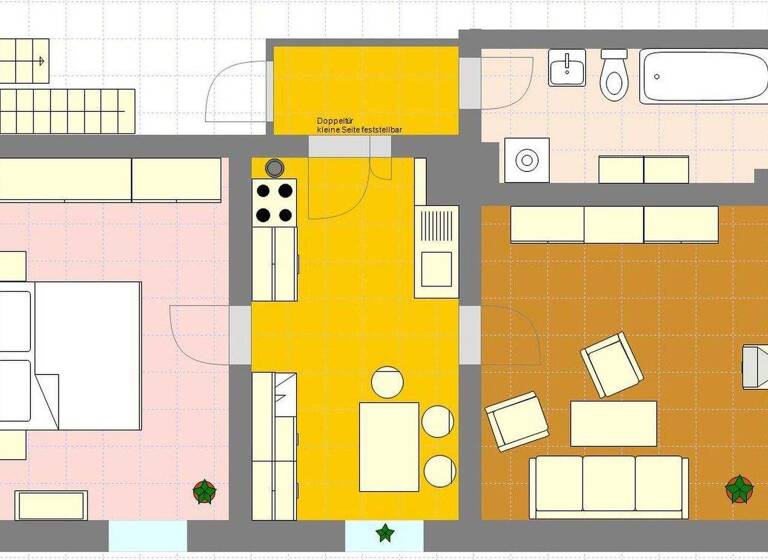 Wohnung zur Miete 300 € 2 Zimmer 57 m² EG Hauptstraße 9 Gersdorf 09355