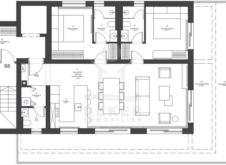 Penthouse zum Kauf - Erstbezug 969.948 € 3 Zimmer 254,9 m² 2. Geschoss Zadar 23000