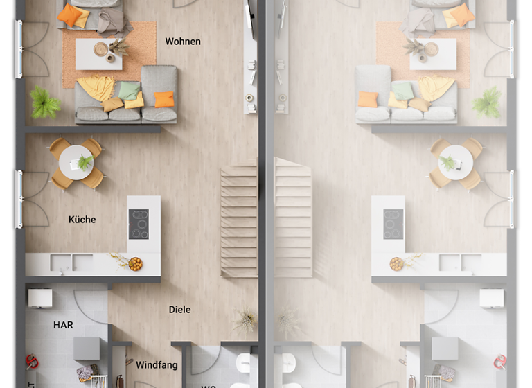 Doppelhaushälfte zum Kauf provisionsfrei 312.910 € 5 Zimmer 132 m²<br/>Wohnfläche 296 m²<br/>Grundstück ab sofort<br/>Verfügbarkeit Im Obstgarten Fürstenberg Hüfingen 78183