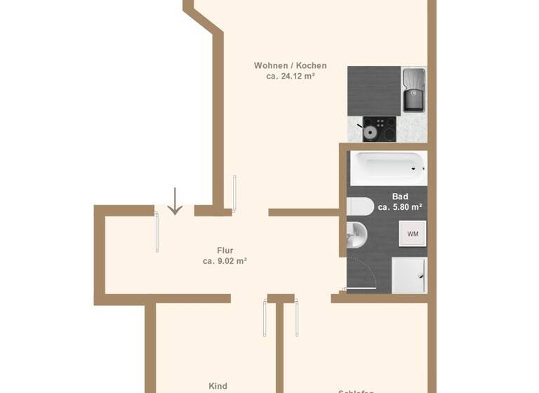 Wohnung zum Kauf 189.000 € 3 Zimmer 66,3 m² Kleinzschocher Leipzig / Kleinzschocher 04229