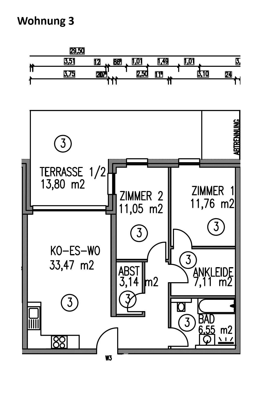 Wohnung zum Kauf provisionsfrei 453.500 € 3 Zimmer 86,9 m²<br/>Wohnfläche ab sofort<br/>Verfügbarkeit Schweich Schweich 54338