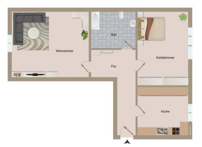 Wohnung zur Miete 430 € 2 Zimmer 72 m² 1. Geschoss Zerbst 39261