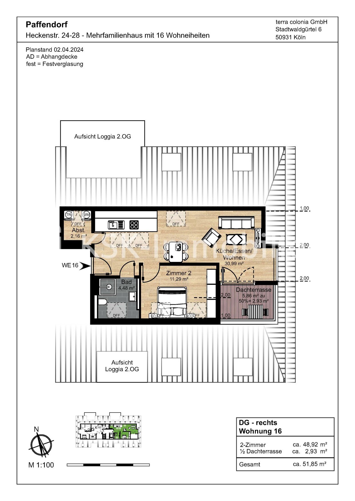 Wohnung zum Kauf 285.000 € 2 Zimmer 51,9 m²<br/>Wohnfläche EG<br/>Geschoss Paffendorf Bergheim-Paffendorf 50126