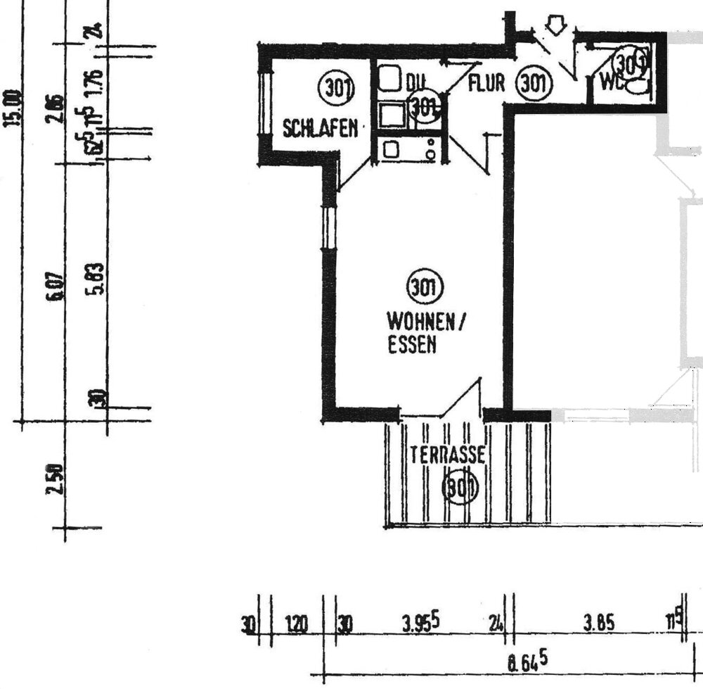 Wohnung zur Miete 550 € 2 Zimmer 44 m²<br/>Wohnfläche 2.<br/>Geschoss ab sofort<br/>Verfügbarkeit Marbach Marbach am Neckar 71672