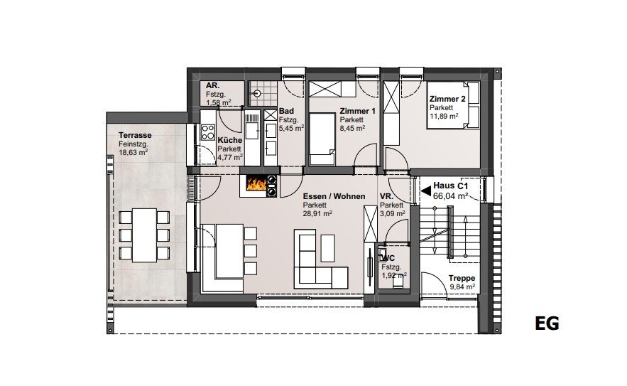 Wohnung zum Kauf 793.800 € 3 Zimmer 66 m²<br/>Wohnfläche 2.<br/>Geschoss Lachtal 8831