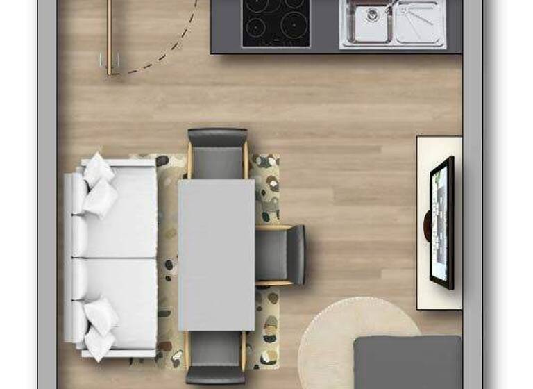 Studio zur Miete 183 € 1 Zimmer 25,7 m² 8. Geschoss Singerstraße 112 Herrenberg Erfurt 99099