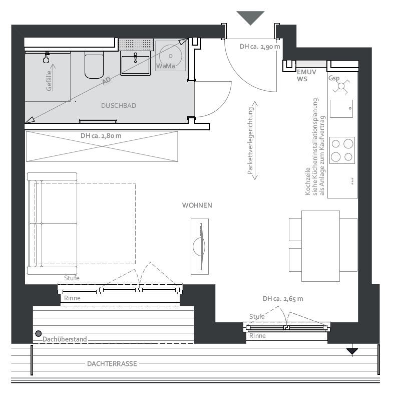 Wohnung zum Kauf 491.130 € 1 Zimmer 36 m²<br/>Wohnfläche 4.<br/>Geschoss Sternschanze Hamburg 20357