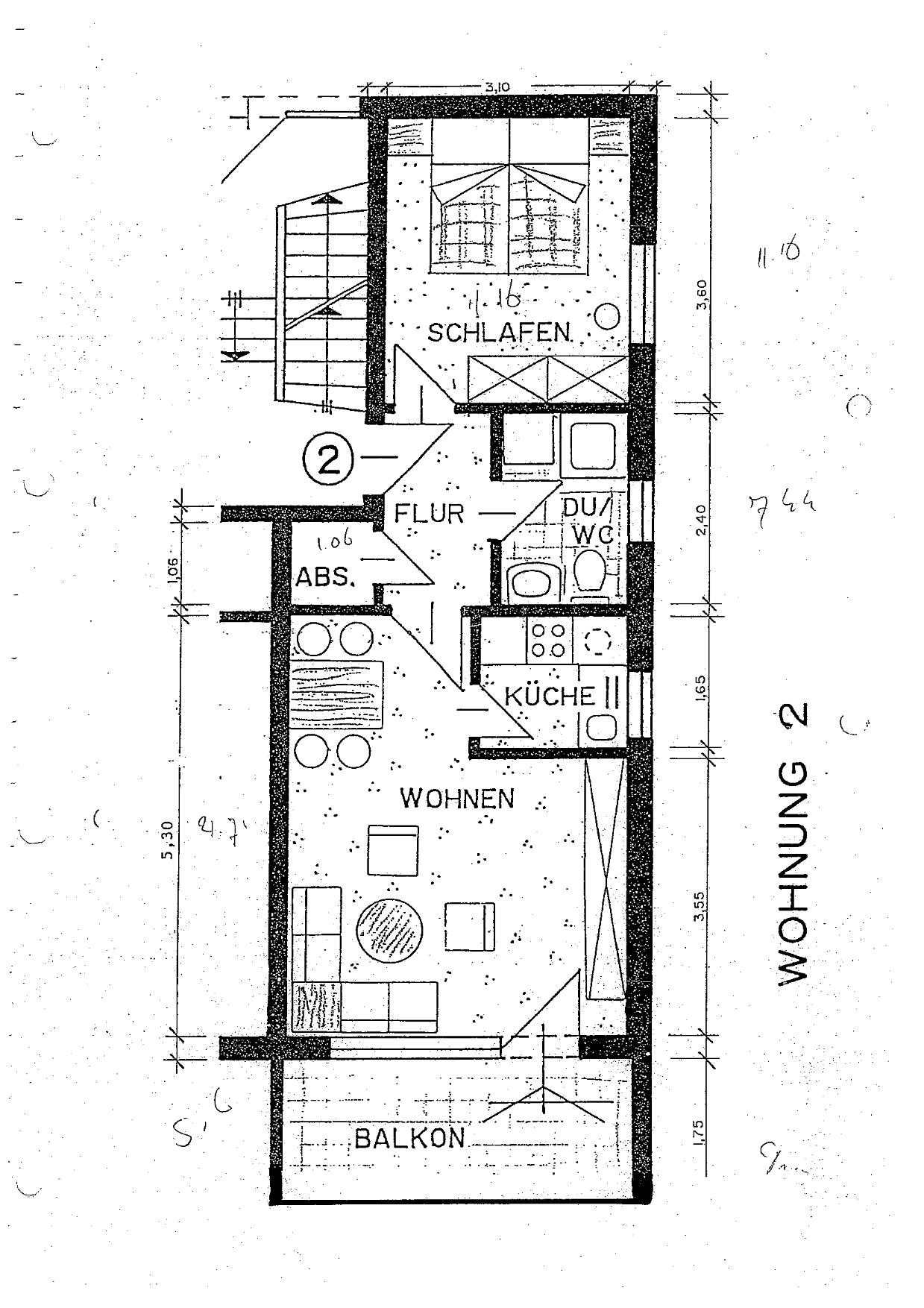 Wohnung zum Kauf 159.000 € 2 Zimmer 58 m²<br/>Wohnfläche 1.<br/>Geschoss Liemeckeweg 10 Elkeringhausen Winterberg 59955