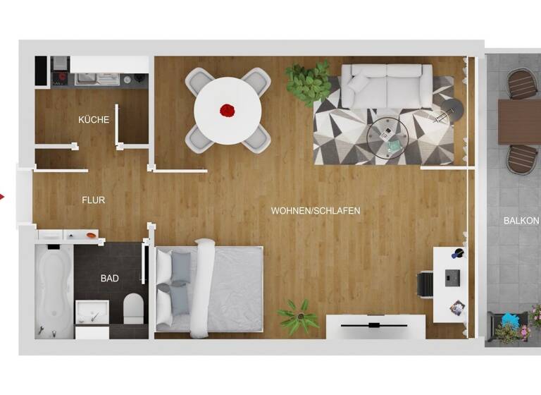 Wohnung zum Kauf 397.000 € 1 Zimmer 44,2 m²<br/>Wohnfläche 10.<br/>Geschoss Leopoldstraße 206 Schwabing-Freimann München 80804