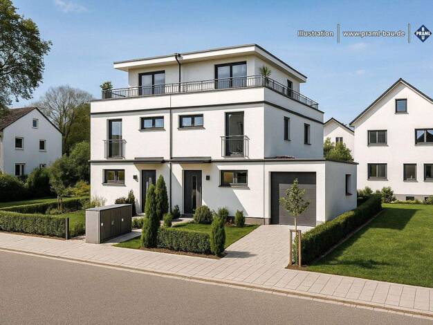 Doppelhaushälfte zum Kauf - Erstbezug provisionsfrei 1.308.000 € 6 Zimmer 172 m² 266 m² Grundstück Ulrich-von-Hutten-Straße 26 Ramersdorf-Perlach München 81739