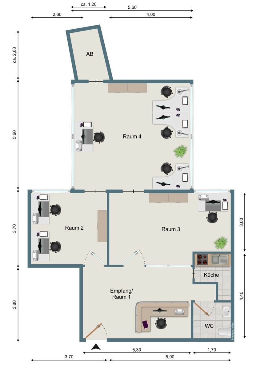 Bürofläche zum Kauf 595.000 € 101,6 m²<br/>Bürofläche Sendlinger Feld München 81371