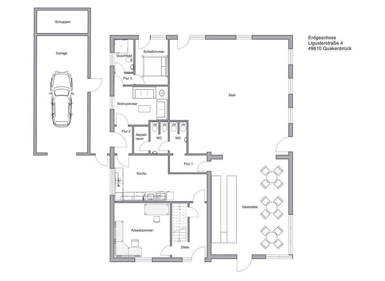 Mehrfamilienhaus zum Kauf 175.000 € 7 Zimmer 143 m² 710 m² Grundstück Hakenkamp Quakenbrück 49610
