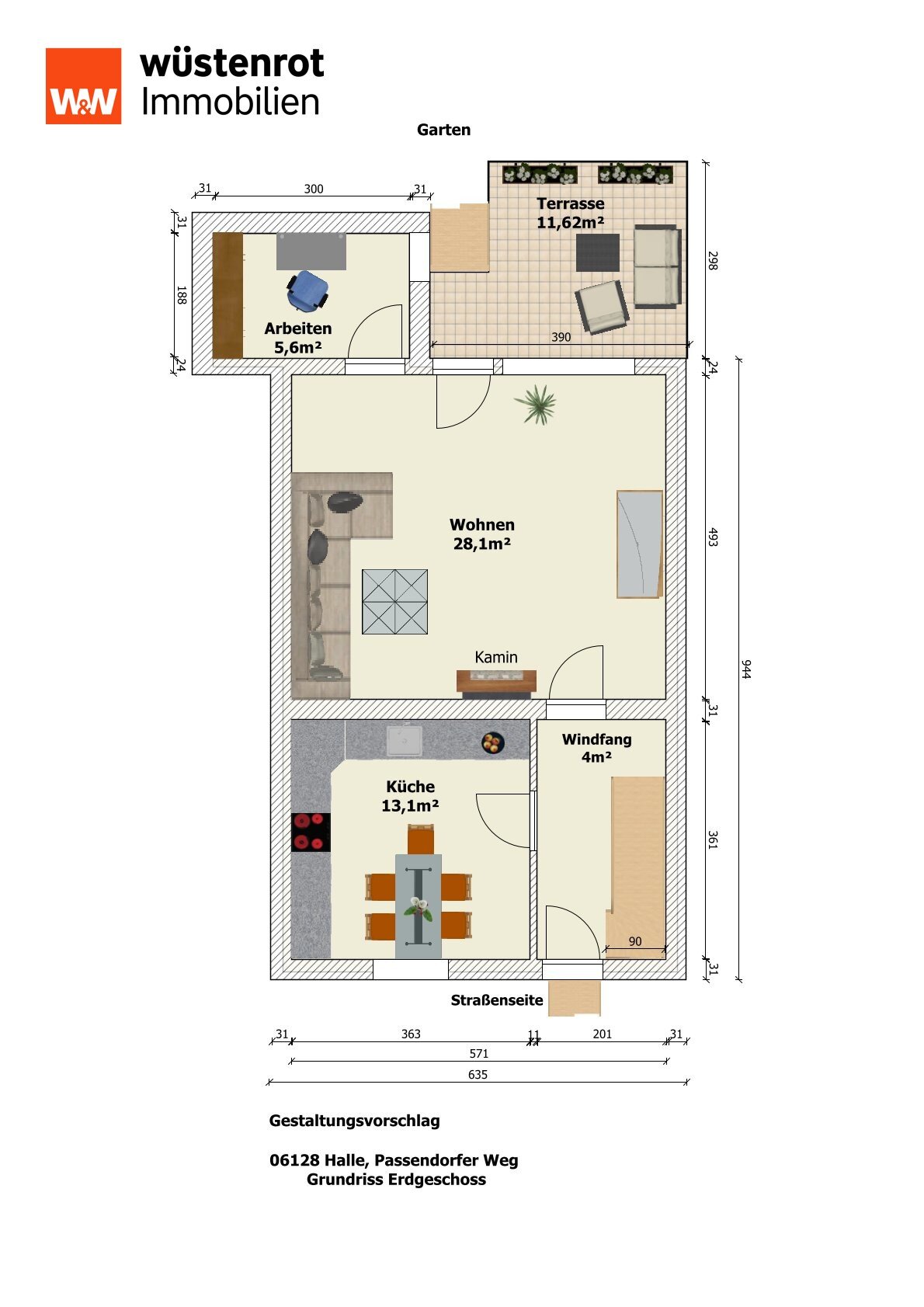 Reihenmittelhaus zum Kauf 349.000 € 4 Zimmer 100 m²<br/>Wohnfläche 347 m²<br/>Grundstück Gesundbrunnen Halle 06128