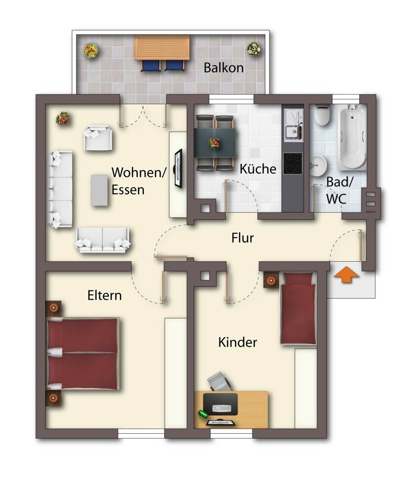 Wohnung zum Kauf 182.000 € 3 Zimmer 63 m²<br/>Wohnfläche 1.<br/>Geschoss ab sofort<br/>Verfügbarkeit Schopfheim Schopfheim 79650