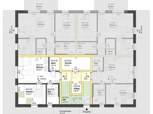 Wohnung zur Miete - Erstbezug 470 € 2 Zimmer 45 m² 1. Geschoss frei ab 01.11.2026 Valentinistraße 20 Kirchohsen Emmerthal 31860