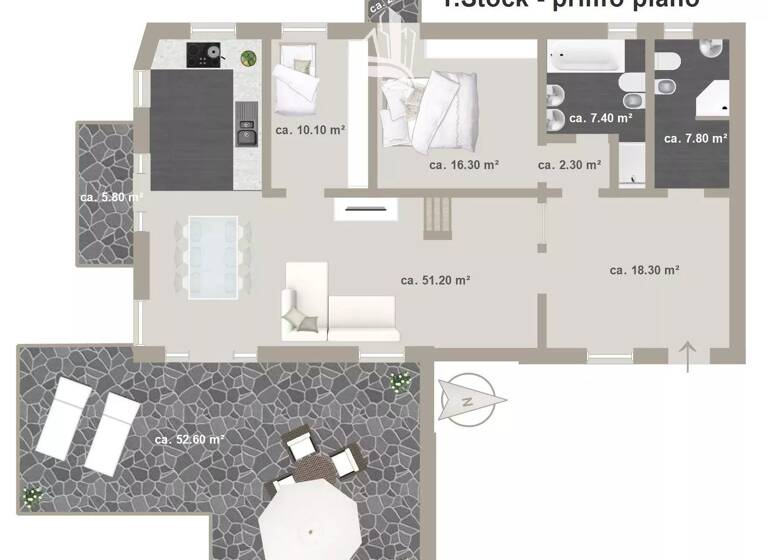Wohnung zum Kauf 795.000 € 4 Zimmer 204 m² 1. Geschoss Brixen 39042