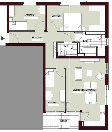 Wohnung zur Miete 1.299 € 4 Zimmer 93,7 m²<br/>Wohnfläche 1.<br/>Geschoss 01.03.2025<br/>Verfügbarkeit Reutlinger Straße 74 Metzingen Metzingen 72555