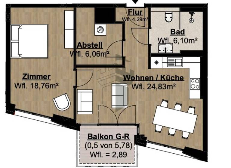 Wohnung zur Miete - Erstbezug 875 € 2 Zimmer 63 m² 1. Geschoss frei ab 01.04.2026 Lingen 49808