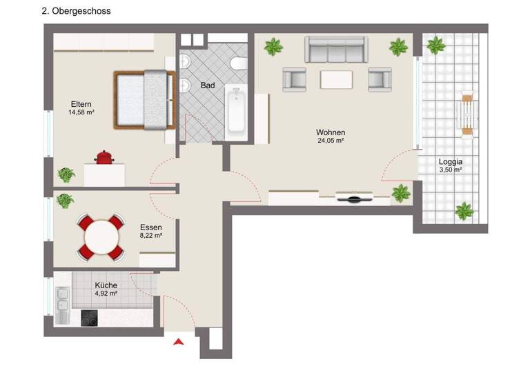 Wohnung zum Kauf 89.000 € 3 Zimmer 67,9 m² 2. Geschoss Innenstadt Wilhelmshaven 26382