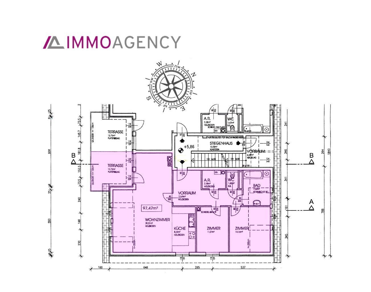 Wohnung zum Kauf 399.000 € 3 Zimmer 97,3 m²<br/>Wohnfläche Wien 1220