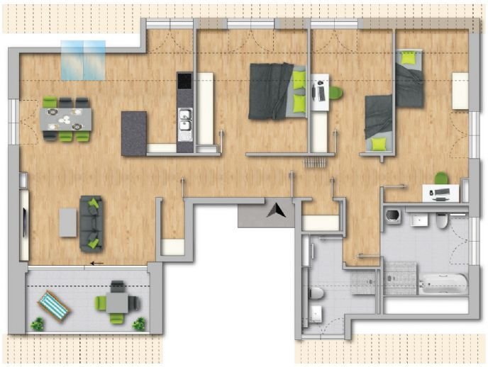 Wohnung zum Kauf provisionsfrei 722.500 € 4 Zimmer 120,4 m²<br/>Wohnfläche 3.<br/>Geschoss Steinenbergstrasse 20 Ringelbach Reutlingen 72764