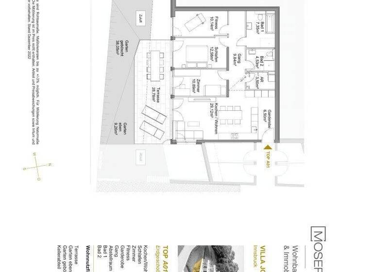 Wohnung zum Kauf 798.000 € 3,5 Zimmer 94,8 m² EG Innsbruck 6020