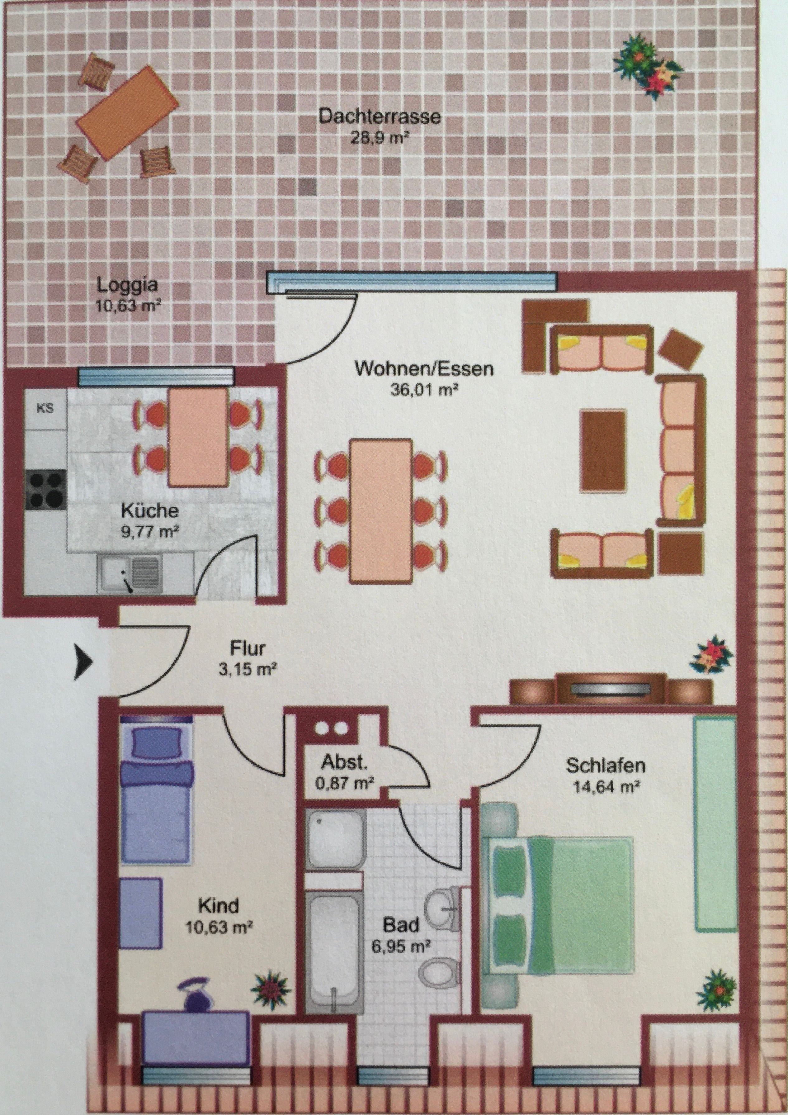 Terrassenwohnung zur Miete 950 € 3 Zimmer 94 m²<br/>Wohnfläche 1.<br/>Geschoss Quellner Weg 16 Tostedt Tostedt 21255