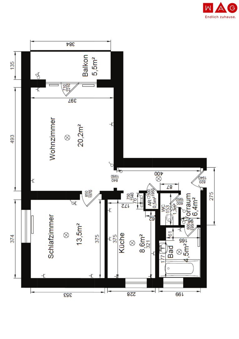 Wohnung zur Miete 505 € 2 Zimmer 59,1 m²<br/>Wohnfläche 1.<br/>Geschoss 01.02.2025<br/>Verfügbarkeit Stadlerstraße 6 Waldegg Linz 4020