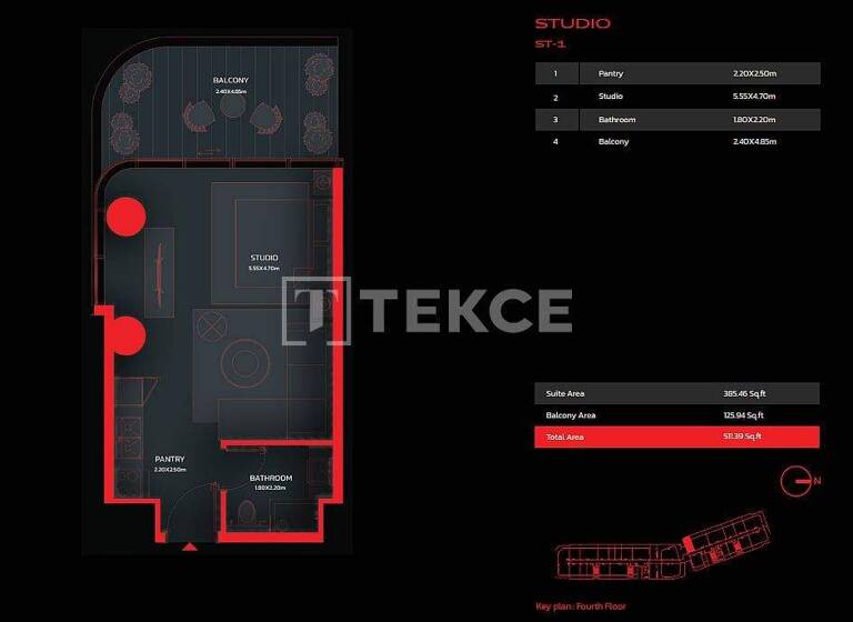 Wohnung zum Kauf 1.910.000 € 4 Zimmer 196 m² 11. Geschoss Ras Al Khaimah