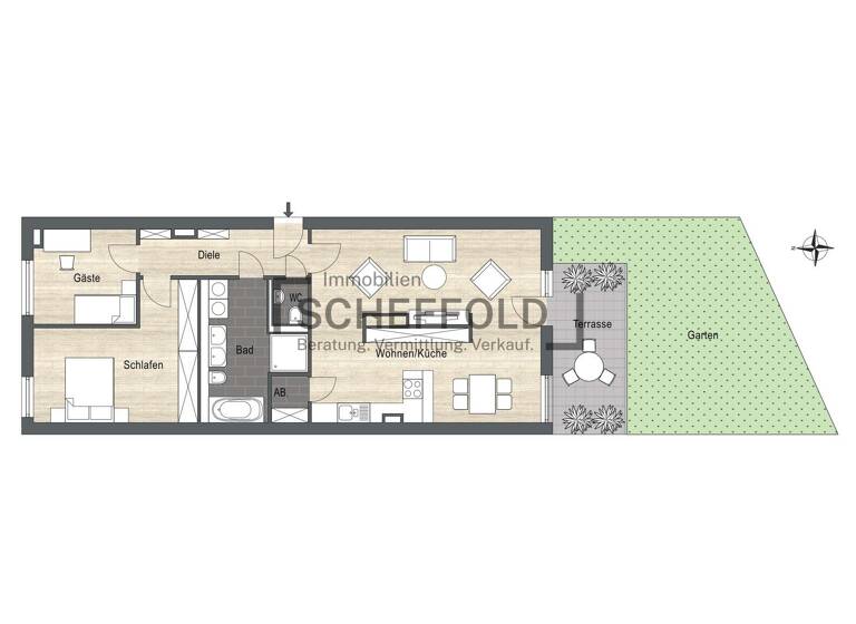 Wohnung zum Kauf provisionsfrei 479.900 € 3,5 Zimmer 94,2 m²<br/>Wohnfläche EG<br/>Geschoss Laupheim Laupheim 88471