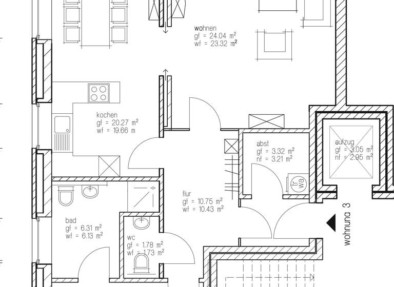 Wohnung zur Miete 1.200 € 2 Zimmer 92,1 m²<br/>Wohnfläche 01.08.2025<br/>Verfügbarkeit Innenstadt Aurich 26603