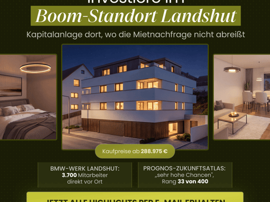 Wohnung zum Kauf provisionsfrei 290.825 € 2 Zimmer 39,7 m² 1. Geschoss Achdorf Landshut 84036
