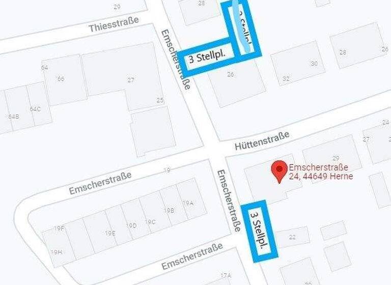 Außenstellplatz zur Miete 30 € Emscherstraße 26 a Wanne Herne 44649