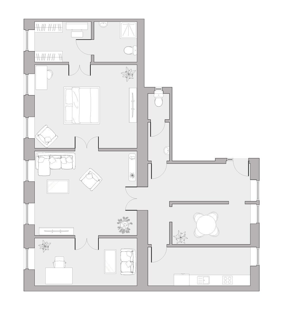 Wohnung zur Miete 1.515 € 4 Zimmer 121 m²<br/>Wohnfläche 1.<br/>Geschoss Westbahnstraße Wien 1070