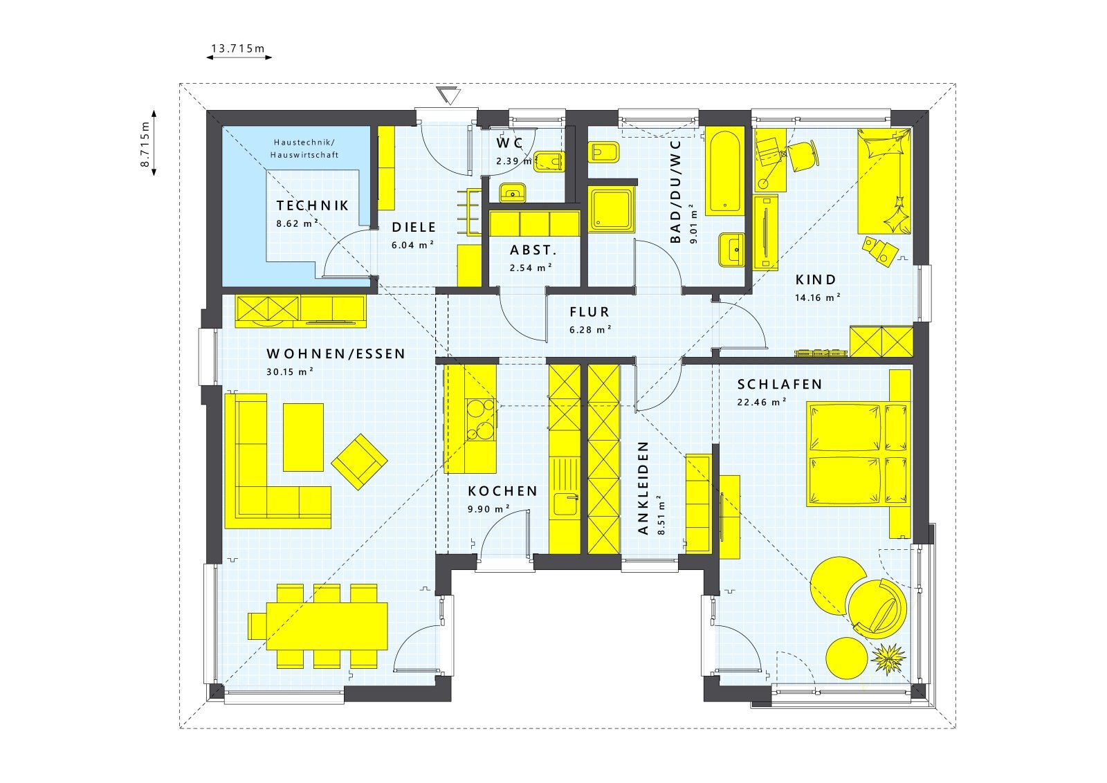 Bungalow zum Kauf provisionsfrei 583.885 € 3 Zimmer 111 m²<br/>Wohnfläche 370 m²<br/>Grundstück Wicker Flörsheim am Main 65439